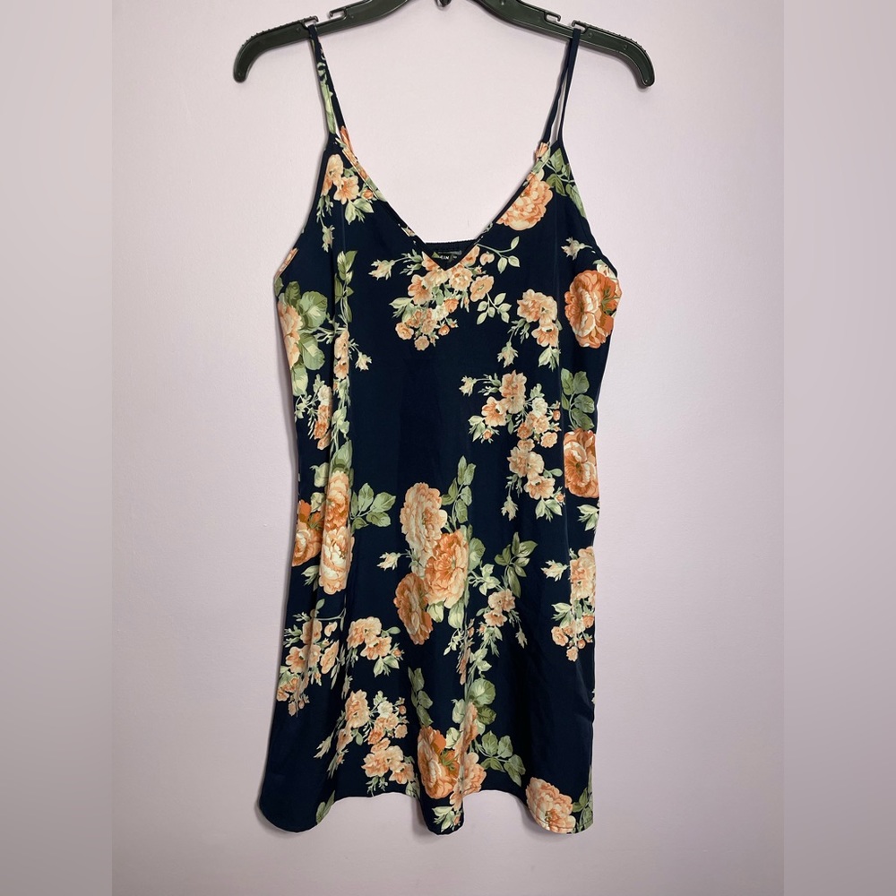 SHEIN Navy Pink Floral Summer Dress Women’s Size: Small